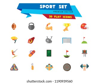 Sport vehicles icon set. Rugby ball, bike helmet, water skier. Activity concept. Can be used for topics like hobby, healthy lifestyle, sport outfit