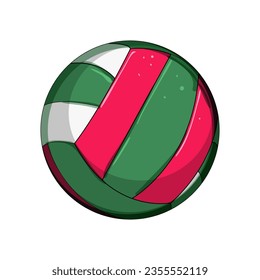 sport volleyball ball cartoon. game equipment, competition activity, beach team sport volleyball ball sign. isolated symbol vector illustration