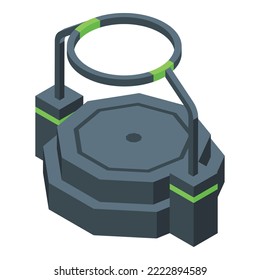 Sport vr Plattform Icon isometrische Vektorgrafik. Virtuelle Realität. Bildungsreise
