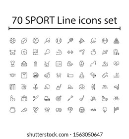 SPORT vs FITNESS line thin icons set. Vector illustrations collection EPS10.