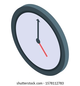 Sport wall clock icon. Isometric of sport wall clock vector icon for web design isolated on white background