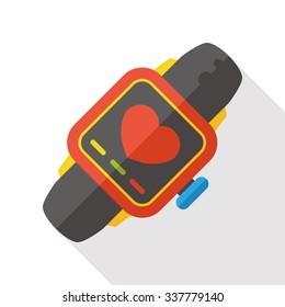 sport watch flat icon