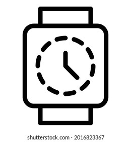 Sport watch icon. Outline sport watch vector icon for web design isolated on white background