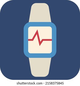 Sport watch, illustration, vector on a white background.