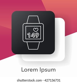 sport watch line icon