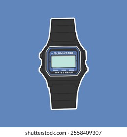 Sport Watch Sticker Vector Cute Illustration