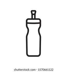 Sport water bottle icon in trendy outline style design. Vector graphic illustration. Suitable for website design, logo, app, and ui. Editable vector stroke. EPS 10.