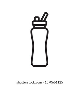 Sport water bottle icon in trendy outline style design. Vector graphic illustration. Suitable for website design, logo, app, and ui. Editable vector stroke. EPS 10.