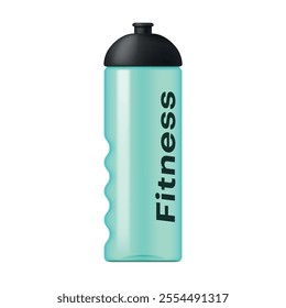 Sport water bottle illustration featuring sleek design and vibrant color is perfect for athletes and fitness enthusiasts to help keep them hydrated during workouts or outdoor adventures.