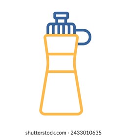 Icono de vector de plástico de botella de agua deportiva. Símbolo gráfico para el diseño del sitio web y las aplicaciones de la aptitud y de la pérdida de peso, logotipo, aplicación, UI