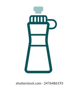 Sport Wasserflasche Kunststoff Vektorgrafik Ikone. Graph-Symbol für Fitness und Gewichtsverlust Website und App Design, Logo, App, UI