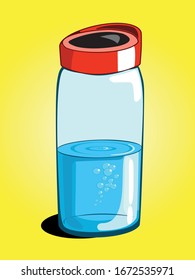 Diseño vectorial de botella de agua deportiva