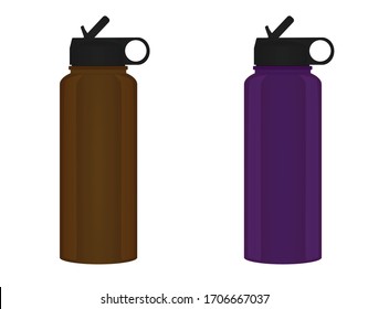 Sport water bottle. vector illustration