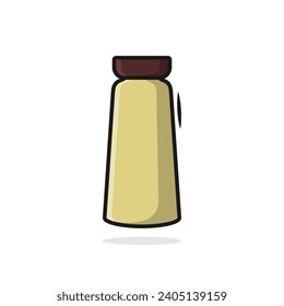 Sport water bottle vector illustration. Drink concept, Gym design, Drinking, School water bottle, Fitness flask, Sports water bottle, Reusable bottle