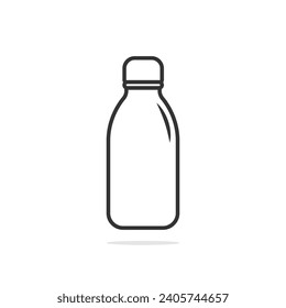 Sport water bottle vector illustration. Drink concept, Gym design, Drinking, School water bottle, Fitness flask, Sports water bottle, Reusable bottle