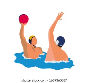 Sport. Water polo. Vector illustration