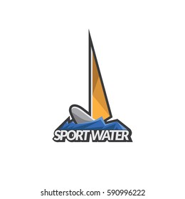 Sport Water & Sailing Logo Vector