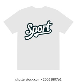 sport wavy text t shirt fashion sticker vector illustration template design