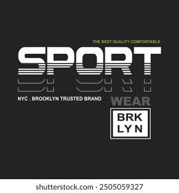 sport wear design typography vector illustration