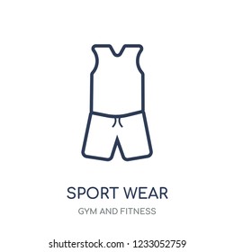 Sport wear icon. Sport wear linear symbol design from Gym and Fitness collection. Simple outline element vector illustration on white background