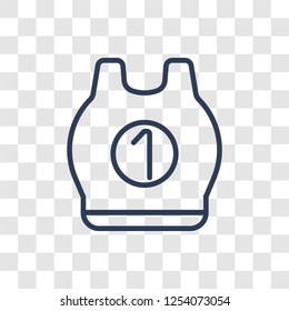 Sport wear icon. Trendy linear Sport wear logo concept on transparent background from Gym and Fitness collection