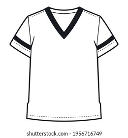 Sport wear, t-shirt template. Isolated vector icon.