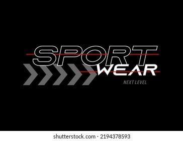 sport wear Typography tee shirt design vector illustration.
