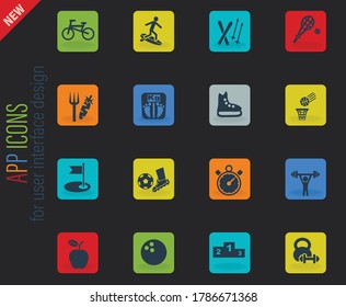 sport web icons for user interface design