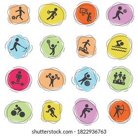 sport web icons for user interface design