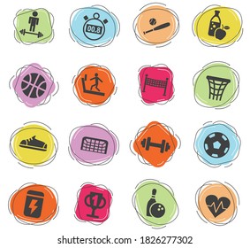 sport web icons for user interface design