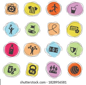 sport web icons for user interface design