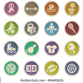 sport web icons for user interface design