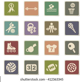 sport web icons for user interface design