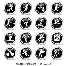 sport web icons for user interface design