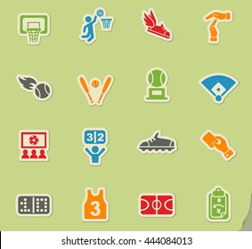 sport web icons for user interface design