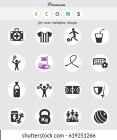 sport web icons for user interface design