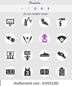 sport web icons for user interface design