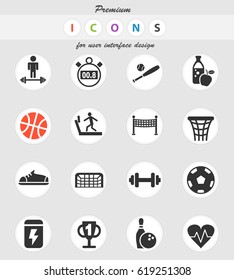 sport web icons for user interface design
