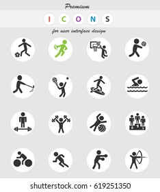 sport web icons for user interface design