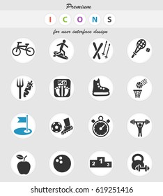 sport web icons for user interface design