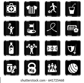 sport web icons for user interface design