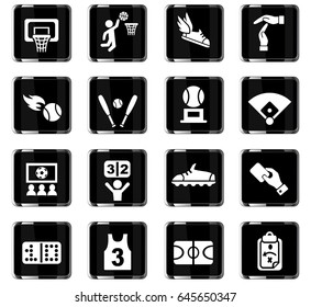 sport web icons for user interface design