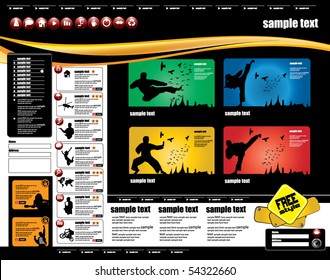 Sport web page layout design