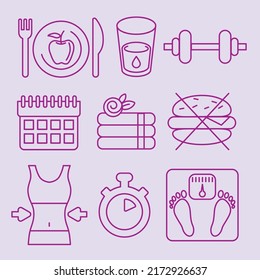 sport weight loss active spa icons