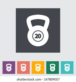 Sport weight single flat icon. Vector illustration.