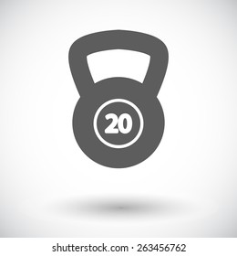 Sport weight. Single flat icon on white background. Vector illustration.