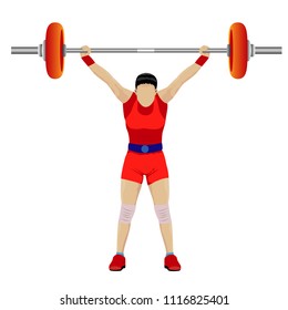 the sport Weight-lifting cartoon shape vector design