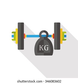 sport weightlifting flat icon