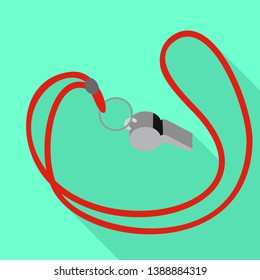Sport whistle icon. Flat illustration of sport whistle vector icon for web design