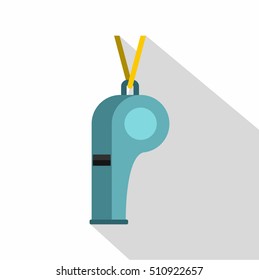 Sport whistle icon. Flat illustration of sport whistle vector icon for web design